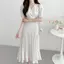 đầm hàn quốc nữ trắng nhẹ nhang lụa dự tiệc thức đầm tiệc cao cấp nàng thơ xinh sang chảnh pháp big size