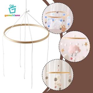 Gamchiano Di Động Khung Tròn Chuông Gió Treo DIY Trang Trí Mầm Non Cho Trẻ Sơ Sinh Đồ Chơi Thủ Công Sáng Tạo Giường Chuông Móc Treo Tre Hoop