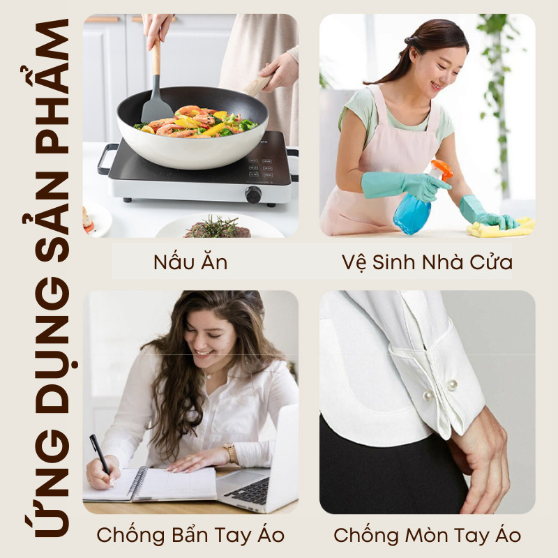 Set 2 Bao Ống Tay Áo Dài KOOBEE - Chống Dầu, Chống Bẩn, Chống Mài Mòn - Chất Liệu Lông Chồn Mịn Mềm Ấm - 4 Màu | 352