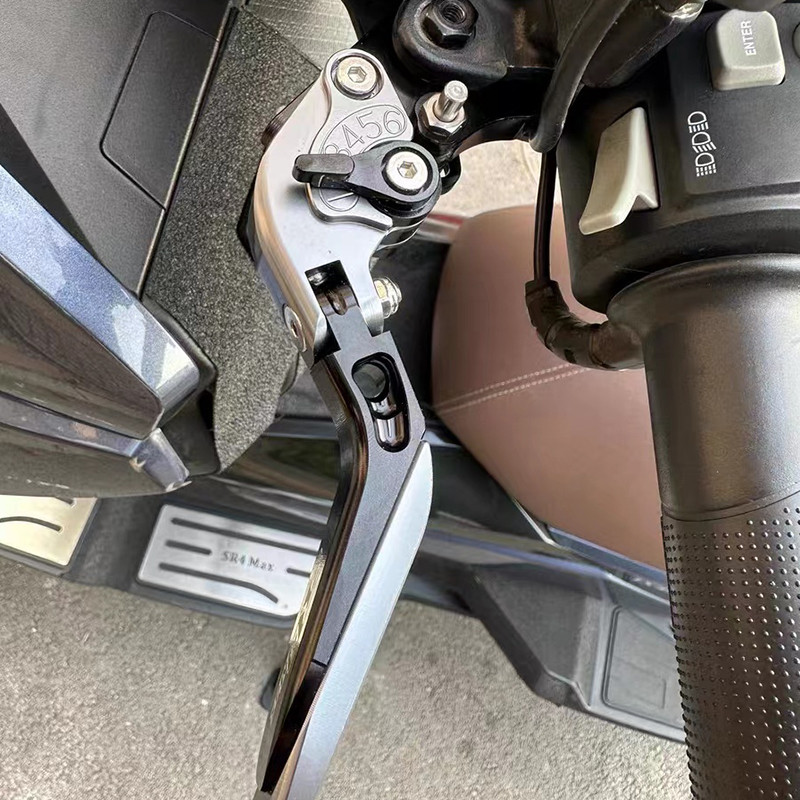 Dành Cho Xe HONDA ADV150 ADV160 Cần Phanh Có Thể Điều Chỉnh Có Khóa Đỗ Xe CNC Nhôm Tay Lái Đòn Bẩy