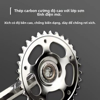 Bàn đạp trái xe đạp có lỗ vuông dành cho dây xích, thiết kế năng động