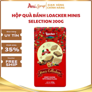 Hộp Quà Bánh Loacker Minis Selection 200g, Hộp Quà Tặng Ngọt Ngào Từ Nước Ý, Giòn Xốp Thơ Ngon