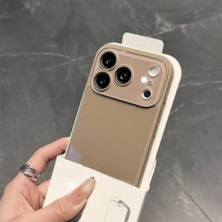 Ốp điện thoại cửa sổ nhỏ kính nhạy băng cao cấp cho iPhone17 Pro Max 16 15 14 13 12 11 Pro Max bảo vệ camera chống sốc chống rơi mặt sau cứng