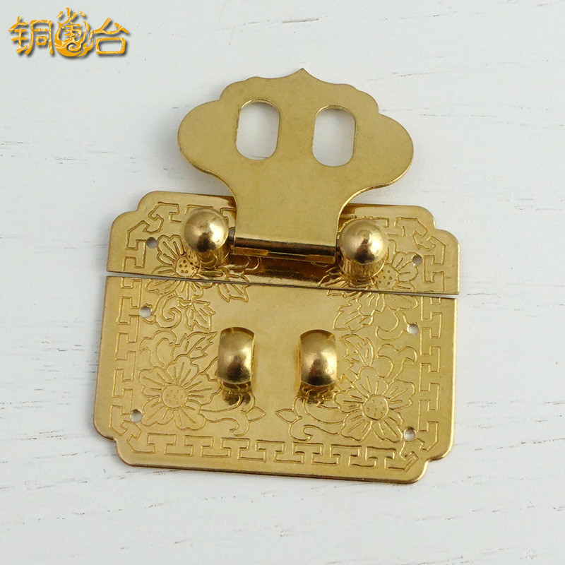Retro Trang Sức Hộp Khóa Vuông Đồng Nguyên Chất Khóa Khóa Khóa Khóa Hộp Khóa Đồng Phụ Kiện Nhỏ Hộp Gỗ Khóa Khóa Khóa Phần Khóa