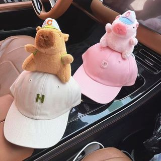 Mũ bóng chày Capybara – Mẫu mũ đôi cha mẹ & bé, chất cotton thoáng khí, che nắng mùa xuân