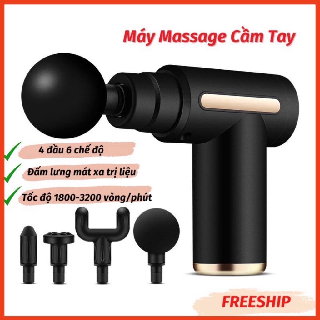 Máy massage cầm tay 4 đầu 6 chế độ cổ vai gáy