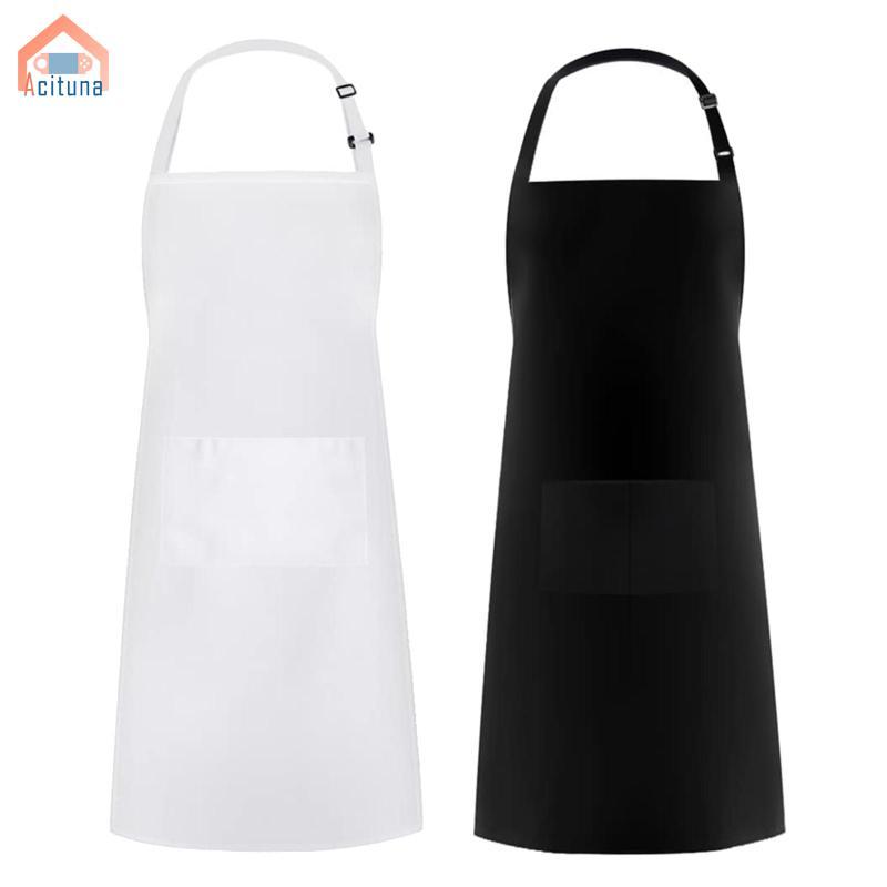 Tạp dề dành cho người lớn có túi phía trước lớn bên ngoài, dây đeo cổ có thể điều chỉnh