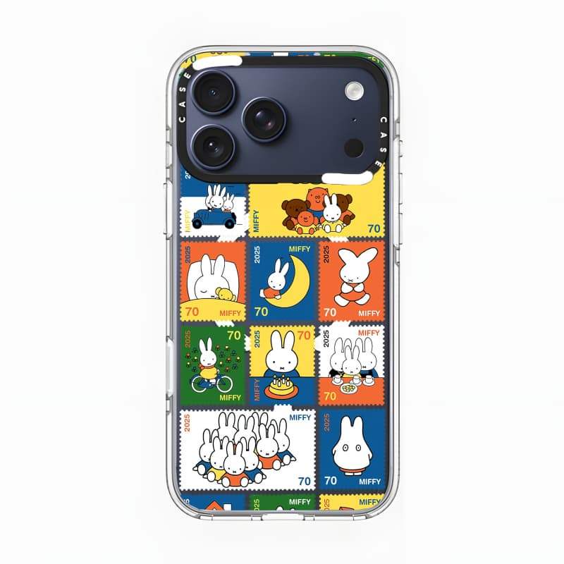 CASECASE X Miffy 70 Tem Ốp Lưng Hút Từ Tính Trong Suốt Cho iPhone 17 / 16 / 15 / 14 / 13 Pro Max | Mặt sau Acrylic bảo vệ vỏ Crystal Clear với bao bì cao cấp