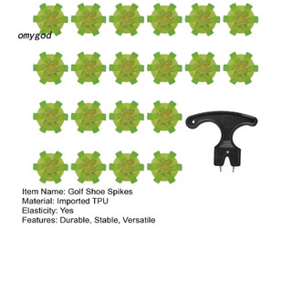 OMG Phụ kiện giày Golf Stud Spikes 20 chiếc Giày Golf Spikes Thay thế Cleats với công cụ Spike – Cleats Golf cao su bền bỉ cho giày chơi gôn ngoài trời Dễ dàng cho nam