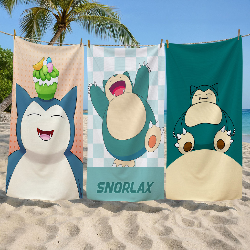 Khăn tắm Pokemon Snorlax, Khăn tắm bể bơi đi biển, Quà tặng kỷ niệm sinh nhật