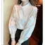 Áo sơ mi dài tay phối cổ ren độc đáo phong cách trẻ trung năng động XIMIMI SP401