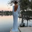 Cutenew Váy Thường Ngày Nữ Mùa Thu Kỳ Nghỉ Pleats Backless Full Tay Co Giãn Thanh Lịch Đơn Giản Chắc Chắn Dài Bodycon Vestidos