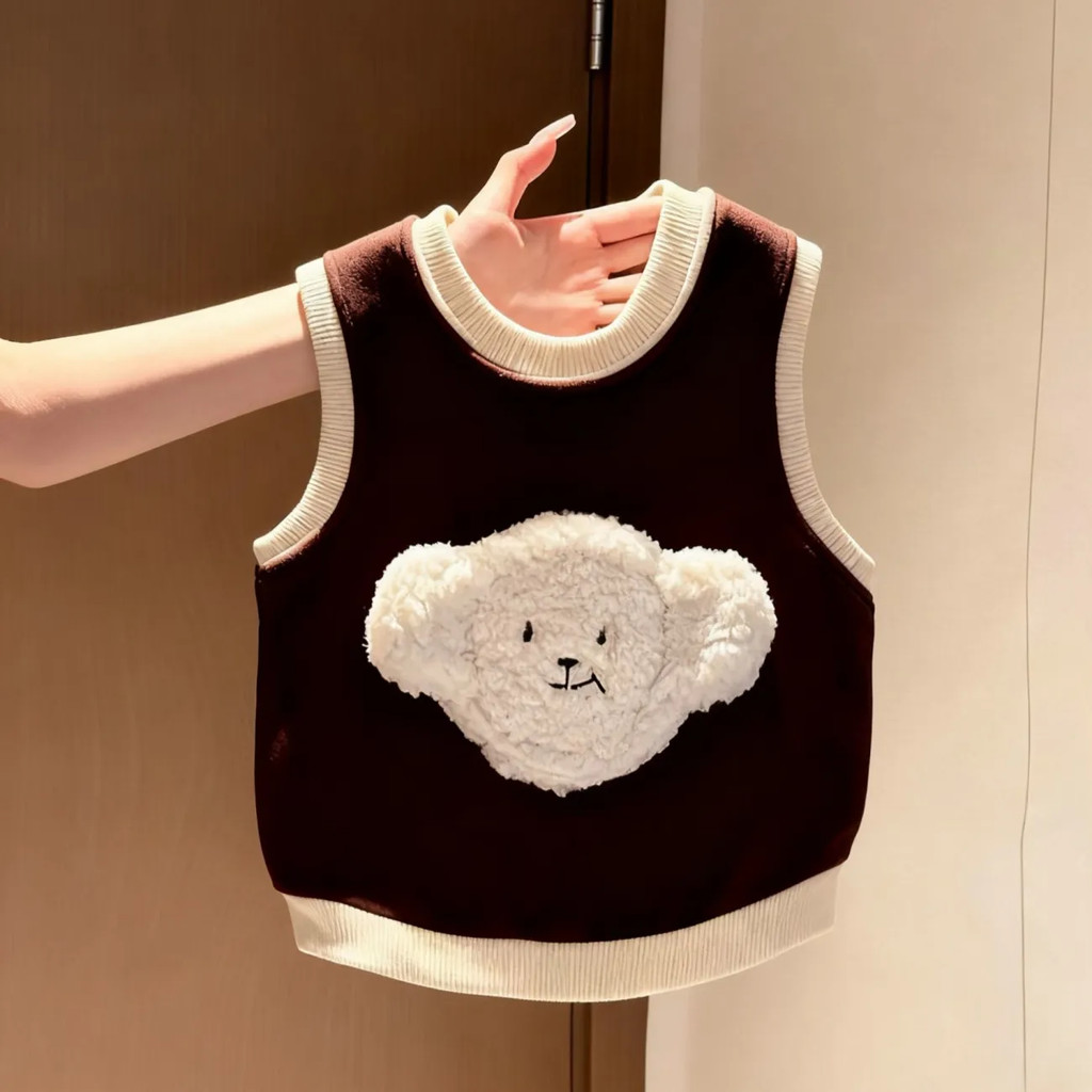 Thú Cưng Thu Đông Dễ Thương Vui Nhộn Ba Chiều Gấu Vest Trung Bình Chó Pháp Chiến Đấu Có Thể Mặc