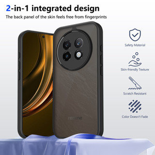Dành Cho Realme 12 / 12X / 13 Pro Plus 5G Ốp điện thoại Cứng Mờ Da-Cảm Giác Mềm Khung TPU Chống Sốc Mỏng