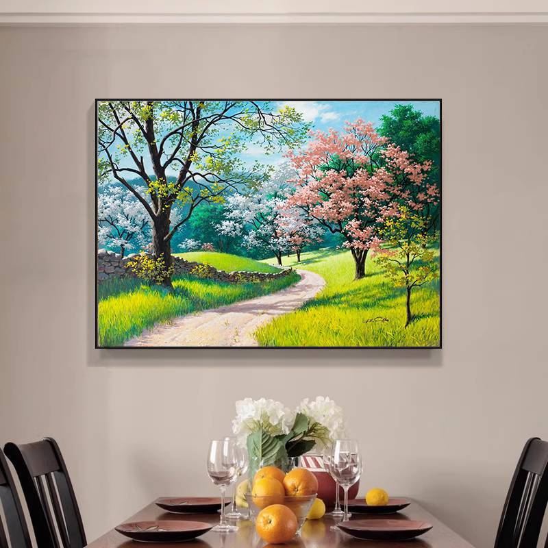 Tranh sơn dầu Mỹ phòng khách tranh trang trí, tranh tường nhà hàng cổ điển Châu Âu, tranh phong cảnh, tranh canvas cho tường nền sofa
