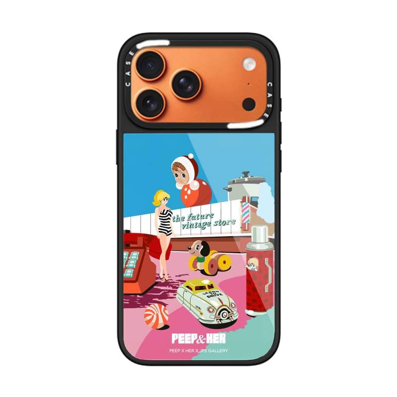 CASECASE X Funture Vintage Store Case Chống Trầy Xước Từ Hút Kính Dành Cho IPhone 17 Air 16 15 14 Pro Max Plus Ốp Lưng Cứng Có Hộp Khắc logo