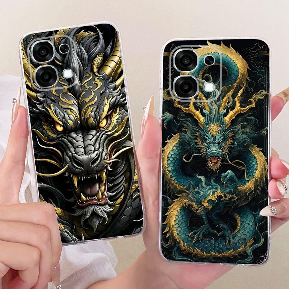 Dành Cho Oppo A6 Pro 4G 5G Ốp lưng Oppo CPH2799 CPH2781 Vỏ Rồng Mát Sư Tử Hổ Hoạt Hình Ốp Lưng Silicon Mềm Trong Suốt
