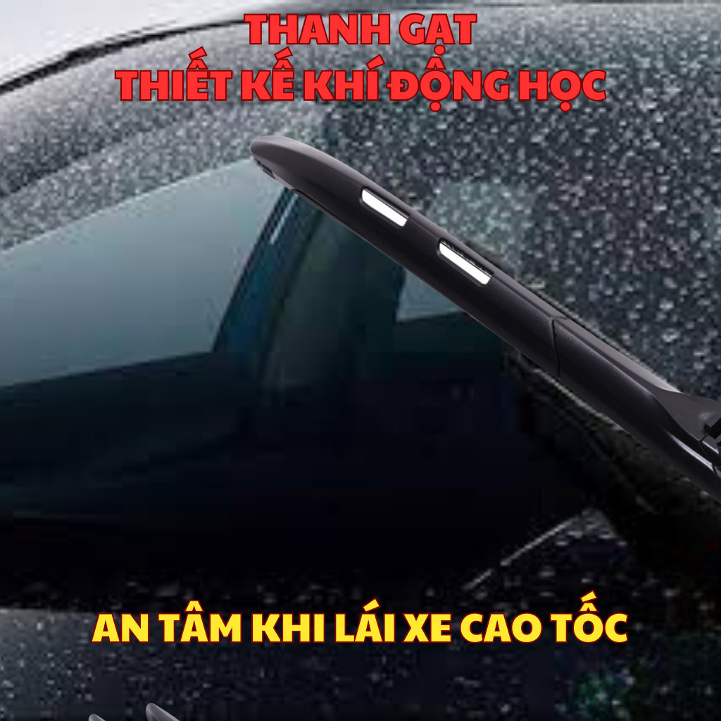 Gạt Mưa Ô Tô MITSUBISHI XFORCE, TRITON, XPANDER, ATTRAGE, PAJERO...Lưỡi Silicon NANO Gạt Sạch Êm. 3K