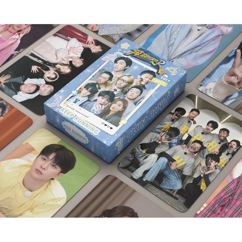 Bộ 50-55 chương trình đa dạng KEEP RUNNING Hologram Lomo Cards Diễn viên chính kịch Adam Fan Cheng Cheng Cheng Chengen Liu Yu Photocards Charlie Laser Bưu thiếp YM