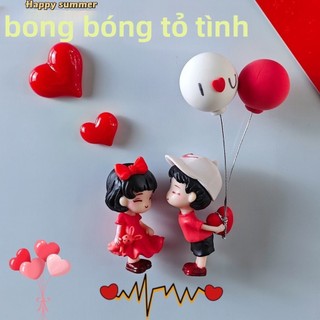 Sáng Tạo Tủ Lạnh Dán Lời Thú Tội Bóng Đỏ Cặp Đôi Trang Trí Dán Từ Kính Tường Gỗ Trắng Tin Nhắn Dán RV0H
