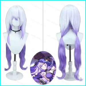 Tóc giả anime màu bạc tím chịu nhiệt cho cosplay Halloween - Phong cách Black Swan
