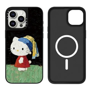 Từ Tranh Sơn Dầu Cô Gái Cat Gương Cứng Ốp Lưng Điện Thoại iPhone 17 Pro Max 17 Air 16 Plus 15 14 13 12 11 Vỏ Chống Sốc