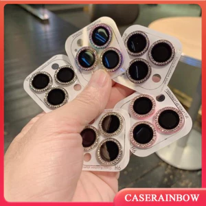 Kẹo Macaron Màu Cao Cấp Bảo Vệ Camera Tương Thích Cho IPhone 17 11 Pro Max 13 12 Mini 15 14 Plus 16 Plus 12 15 14 13 Pro Max Full Cover Kim Cương Màu Bảo Vệ Ống Kính Phim