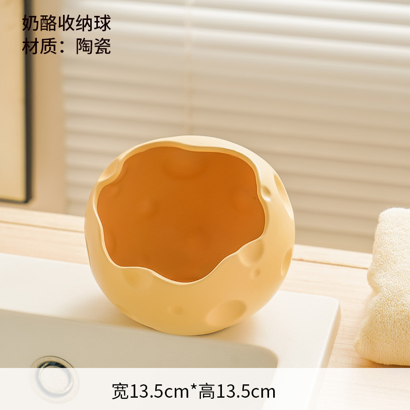 Phô Mai Lối Vào Nhà Lưu Trữ Đồ Trang Trí Lối Vào Chìa Khóa Khay Bảo Quản Mèo Chuột Gốm Để Bàn Đồ Trang Trí Dễ Thương Sáng Tạo Trang Trí Nhà Cửa