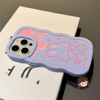 Ốp Điện Thoại Sóng 3D Hình Thỏ Dây Dễ Thương Cho Huawei Pura 70 Nova 13i 12i 11i 10 Lite 9 8i 7i 6 SE 4E 3i 2 P40 P30 Lite 5G 4G Matte Cover Hoạt Hình Màu Trơn Chống Sốc Vỏ Mềm