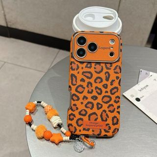 Ốp điện thoại in hình con báo màu cam cửa sổ lớn cho iPhone 17 16 15 14 Pro Max chống sốc bảo vệ camera chống rơi mặt sau mềm