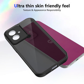 Dành Cho Motorola Moto G55 5G Ốp điện thoại Cứng Mờ Da-Cảm Giác Mềm Khung TPU Chống Sốc Mỏng Vỏ