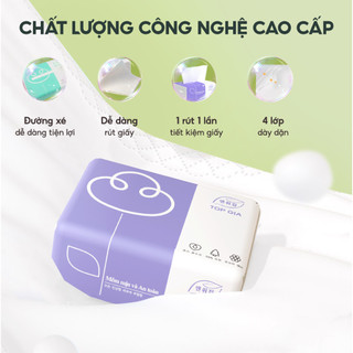 Giấy ăn đa năng Top Gia Thùng 30 gói rút 3 màu Top Gia cao cấp, mềm mịn, an toàn