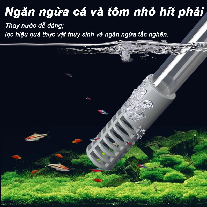 Ống Bơm Tay Thay Nước Hồ Cá – Dụng Cụ Hút Cặn Bể Cá, Bơm Nước Vệ Sinh Thuỷ Sinh Tiện Lợi Hiệu Quả