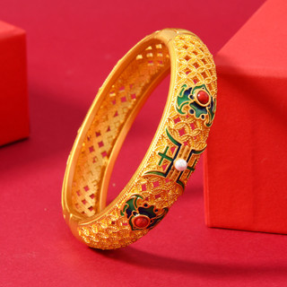 Vòng tay men cloisonne thủ công Bắc Kinh - Phong cách hoàng gia, sang trọng và sáng bóng