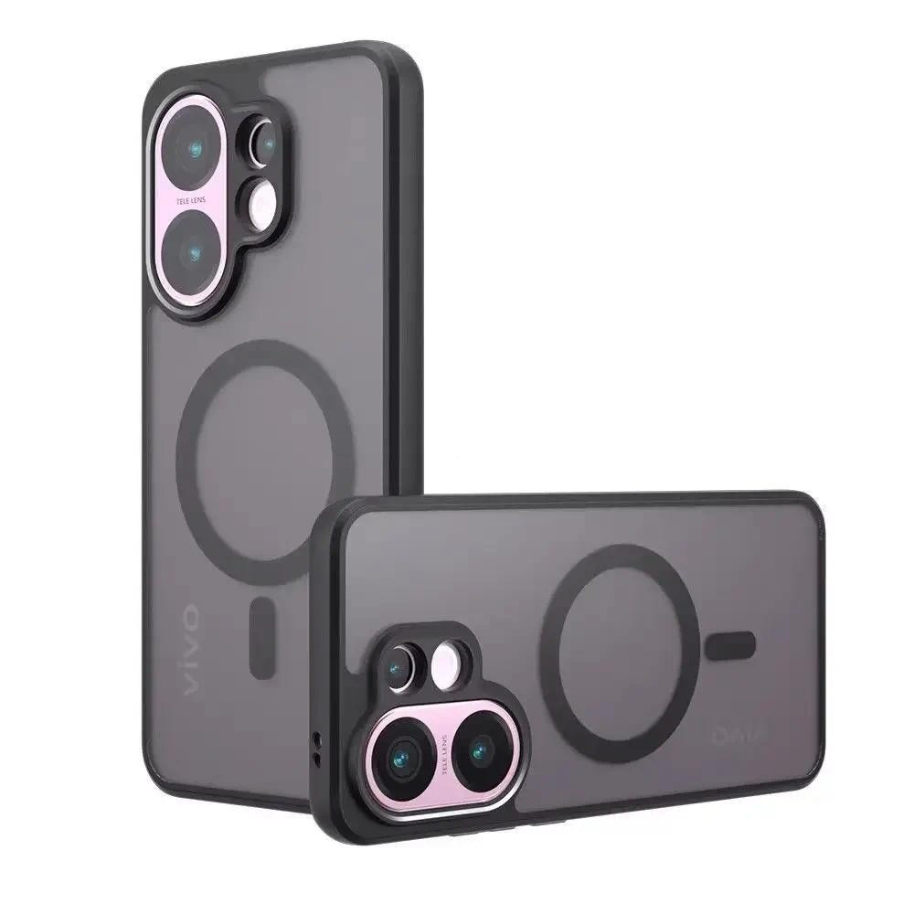 X200 FE cho Ốp điện thoại Acrylic chống sốc cho VIVO S30 Pro mini X200FE Ốp lưng cứng sạc không dây từ tính