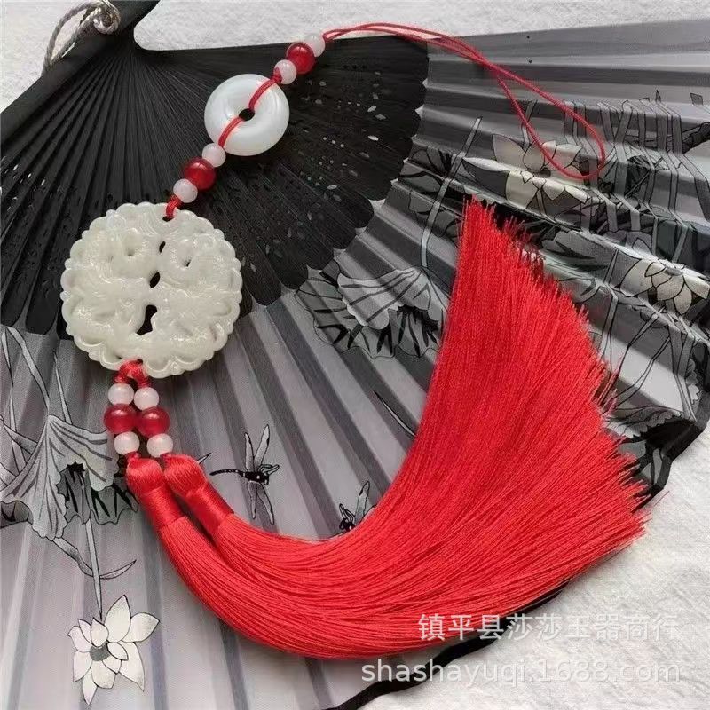 Mặt Dây Chuyền Đôi Giả Ngọc Tinh Tế, Phù Hợp Với Trang Phục Cổ Hanfu