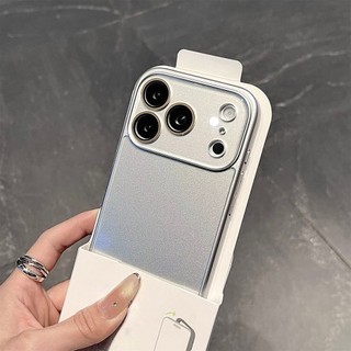 Ốp điện thoại cửa sổ nhỏ kính nhạy băng cao cấp cho iPhone17 16 15 14 13 12 11 Pro Max bảo vệ camera chống sốc chống rơi mặt sau cứng
