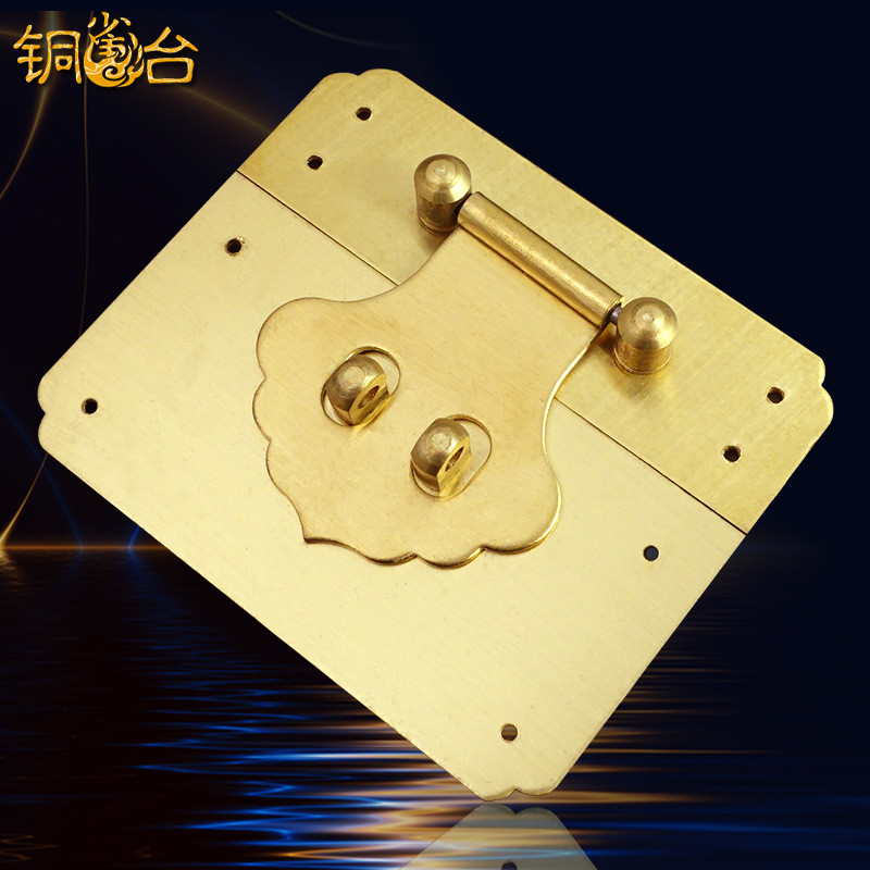 Retro Trang Sức Hộp Khóa Vuông Đồng Nguyên Chất Khóa Khóa Khóa Khóa Hộp Khóa Đồng Phụ Kiện Nhỏ Hộp Gỗ Khóa Khóa Khóa Phần Khóa