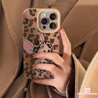 Ốp Lưng Cho Iphone 17 14 16 13 15 12 11 Pro Max Air 14 15 16 Plus X XR XS Max Cool Leopard In Hình Dễ Thương Chuột Jerry Da Lông Vũ Họa Tiết Bao