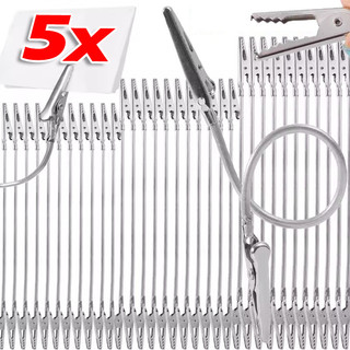 1 / 3 / 5 Cái Kẹp Cá Mập Hai Đầu Hợp Kim Nhôm 18cm - Kẹp Ảnh Hạng Nặng Bạc Nhiều Năng Cho Màn Hình Bán Lẻ