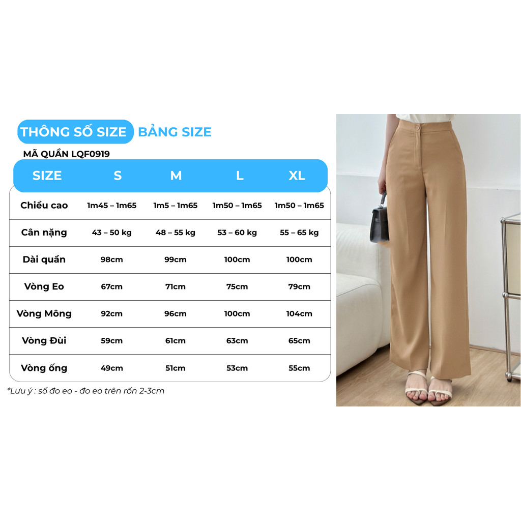Quần Tây Nữ Ống Suông GUMAC Cơ Bản Túi Xéo Lưng Con Đĩa Cách Điệu Chất Cotton Silk Đứng Form Công Sở LQF0919