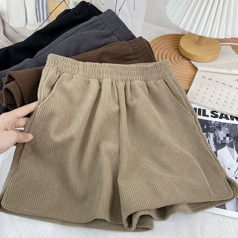 Milyfashion   Mùa thu đông  Mẫu mới  Quần short lông vũ  Cao gót  Thoáng mát  Mặc ngoài  Rộng  Casual