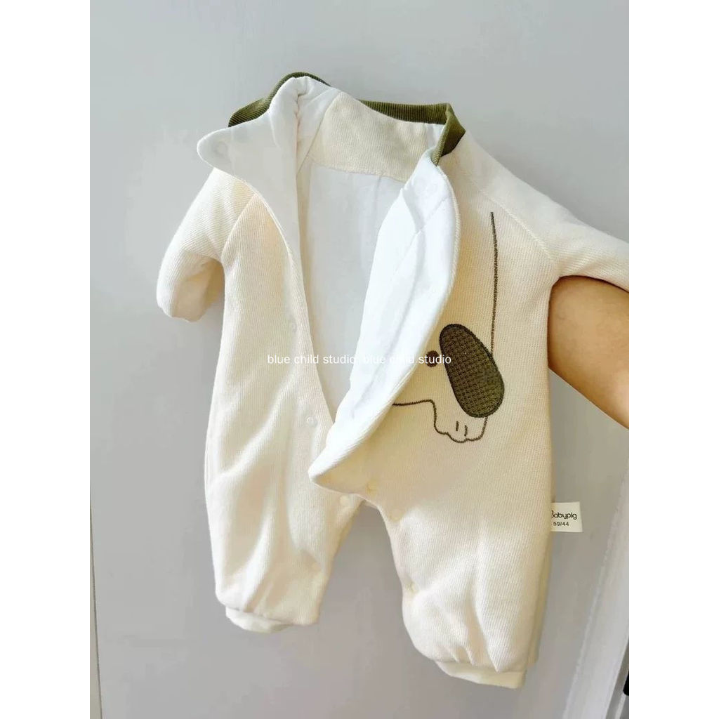 Quần áo đệm trẻ sơ sinh dễ thương ~ Quần áo liền quần dày ấm áp Quần áo đi chơi | BigBuy360 - bigbuy360.vn