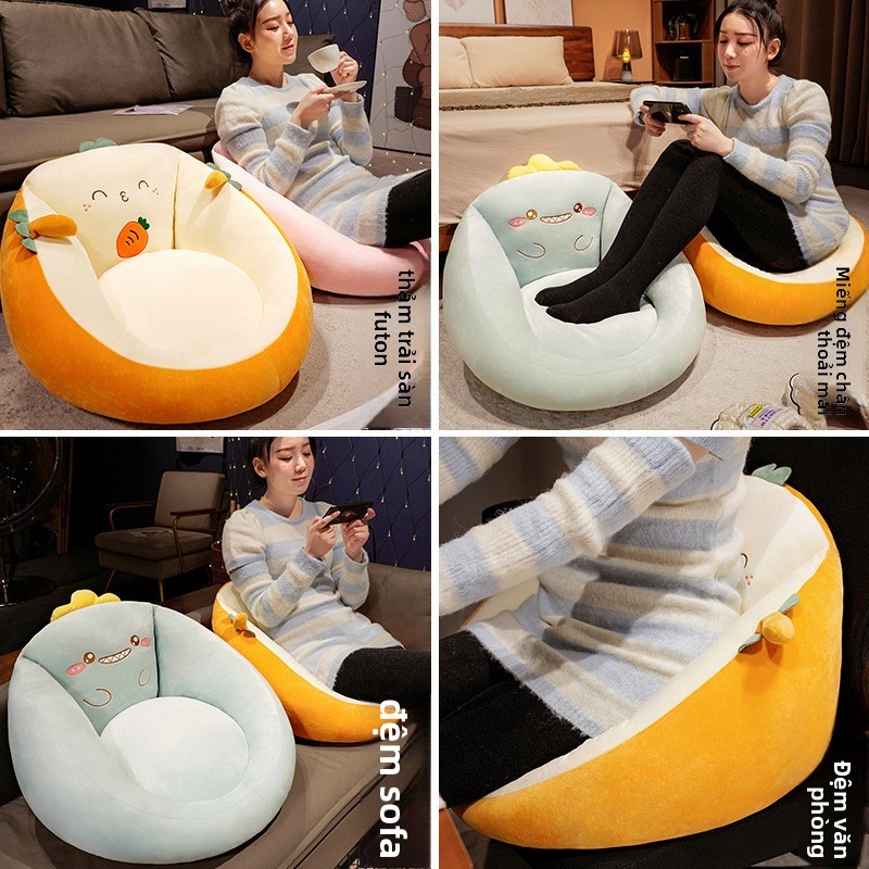 Đệm tựa lưng lười biếng- Đệm sàn Tatami dày siêu dày, Thích hợp cho phòng ngủ, cửa sổ vịnh, nhà cho thuê, thiết kế hoạt hình dễ thương