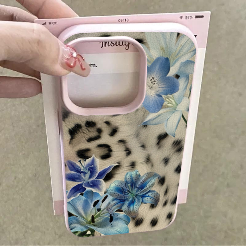 Ốp Lưng Tương Thích Cho Redmi Note 14 13 12 11 Pro Plus 5G 10 Pro 12S 11S Redmi 15C 13X 13C 4G 14C 12 Hoa Hibiscus Họa Tiết Da Báo Hoa Văn Lichee Silicon Chống Sốc
