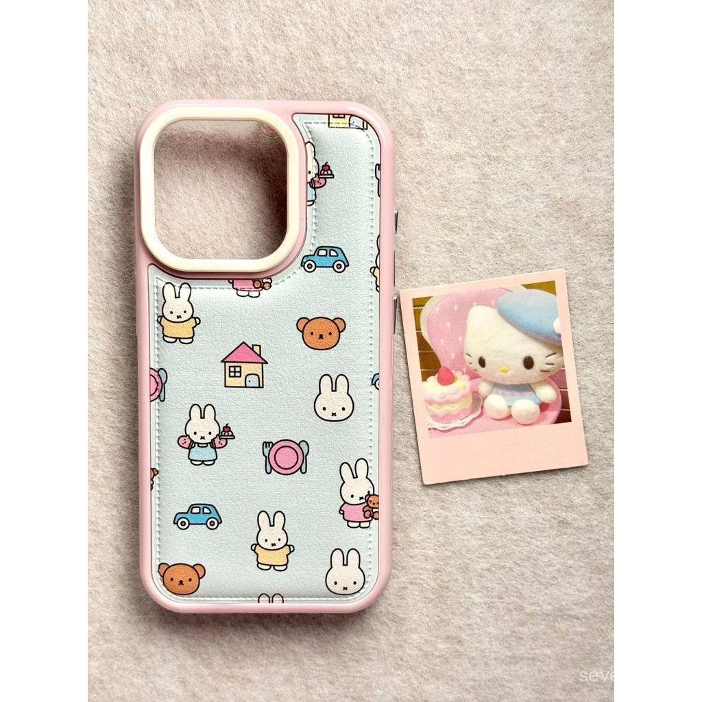 Ốp Điện Thoại Thích Hợp Cho iPhone 7 8 X XS XR XSMAX 11 12 13 14 15 16 17 Pro max Plus Air Miffy Rabbit Minh Họa Vỏ Bảo Vệ Chống Sốc Bao Gồm Tất Cả YDPL