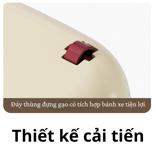 Thùng Đựng Gạo 5KG/10KG Có Nắp Trong Suốt Kèm Cốc Đong, Hộp Đựng Gạo Nhựa PP Cao Cấp Chống Ẩm Bảo Quản Gạo Ngũ Cốc