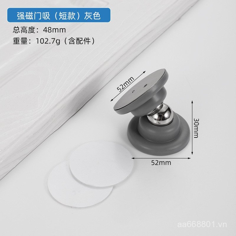 Phong Cách Mới Không Đục Lỗ Phong Cách Ngắn Hút Cửa Thép Nhựa Chống Va Chạm Mạnh Từ Tính Im Lặng Cửa Hút Phòng Tắm Hút Từ Tính Mạnh KCWF