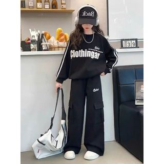 Bộ thu đông cho bé gái từ 17-45kg, mâu CLOTHING  thiết kế dày dặn, giữ ấm tuyệt vời cho bé yêu.