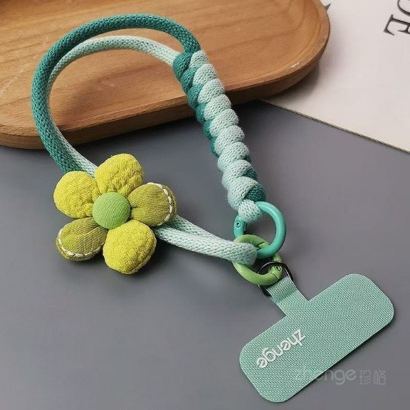 Hoa Điện Thoại Di Động Dây Buộc Nữ Cổ Tay Ngắn Dây Bện Mùa Hè Tươi Ngoài Trời Du Lịch Leo Núi